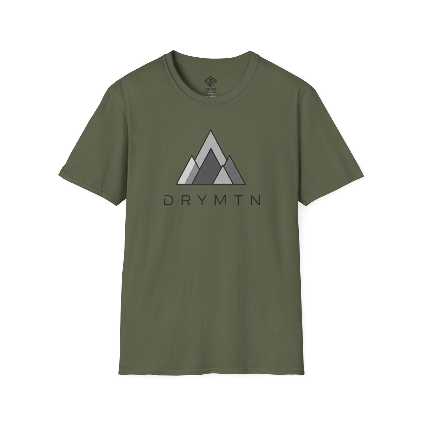 DRYMTN Geo-Peak Tee: Minimalist Mountain T-Shirt for those Who Do More