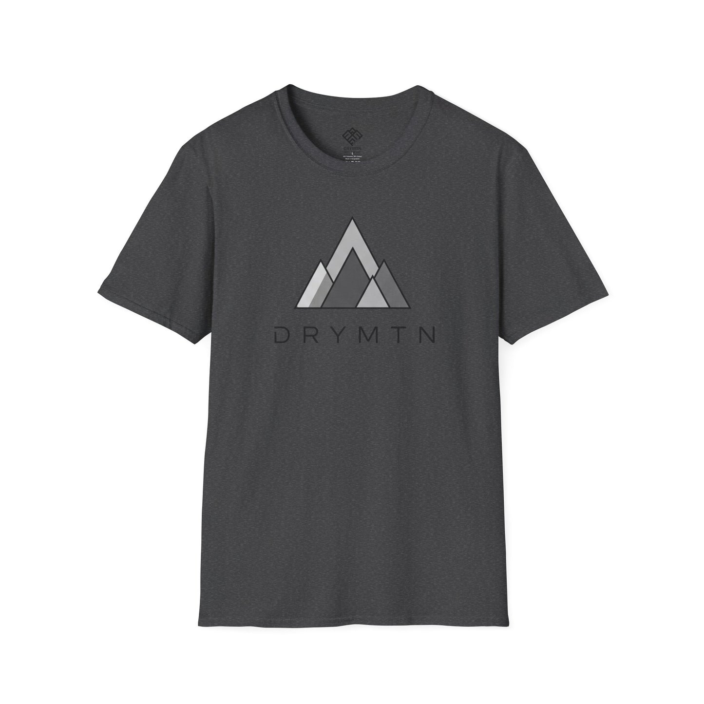 DRYMTN Geo-Peak Tee: Minimalist Mountain T-Shirt for those Who Do More