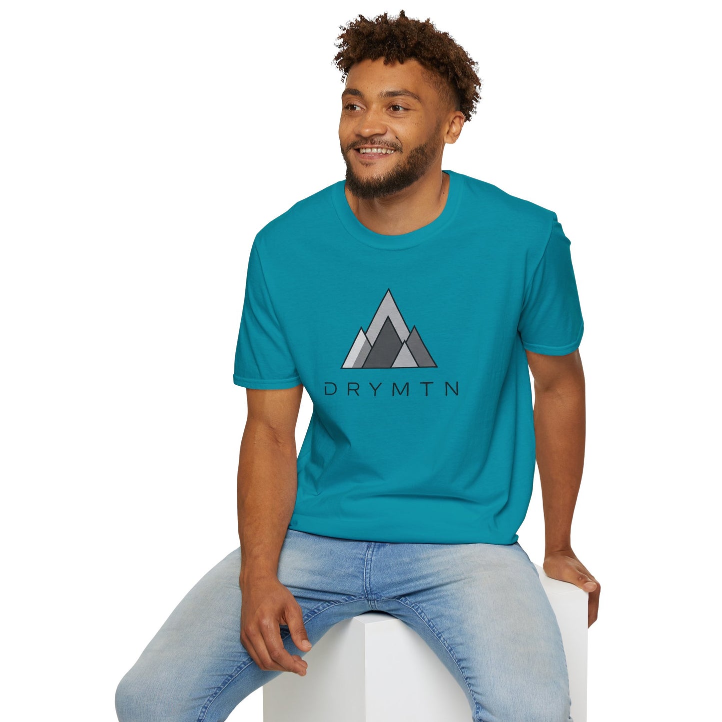DRYMTN Geo-Peak Tee: Minimalist Mountain T-Shirt for those Who Do More