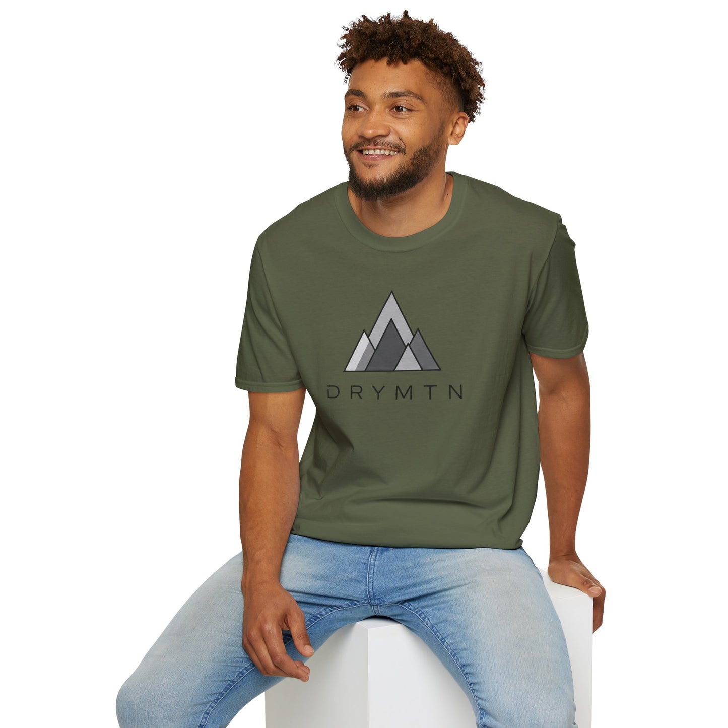 DRYMTN Geo-Peak Tee: Minimalist Mountain T-Shirt for those Who Do More