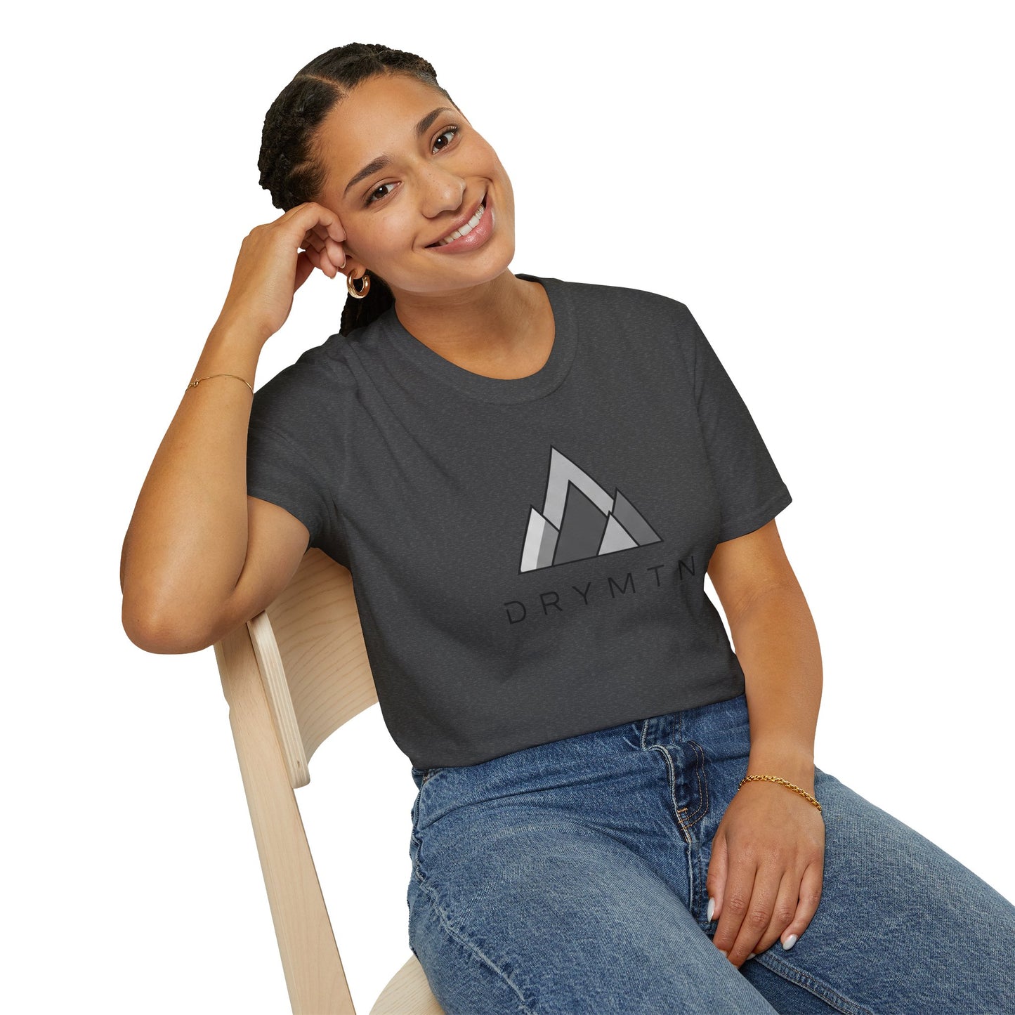 DRYMTN Geo-Peak Tee: Minimalist Mountain T-Shirt for those Who Do More