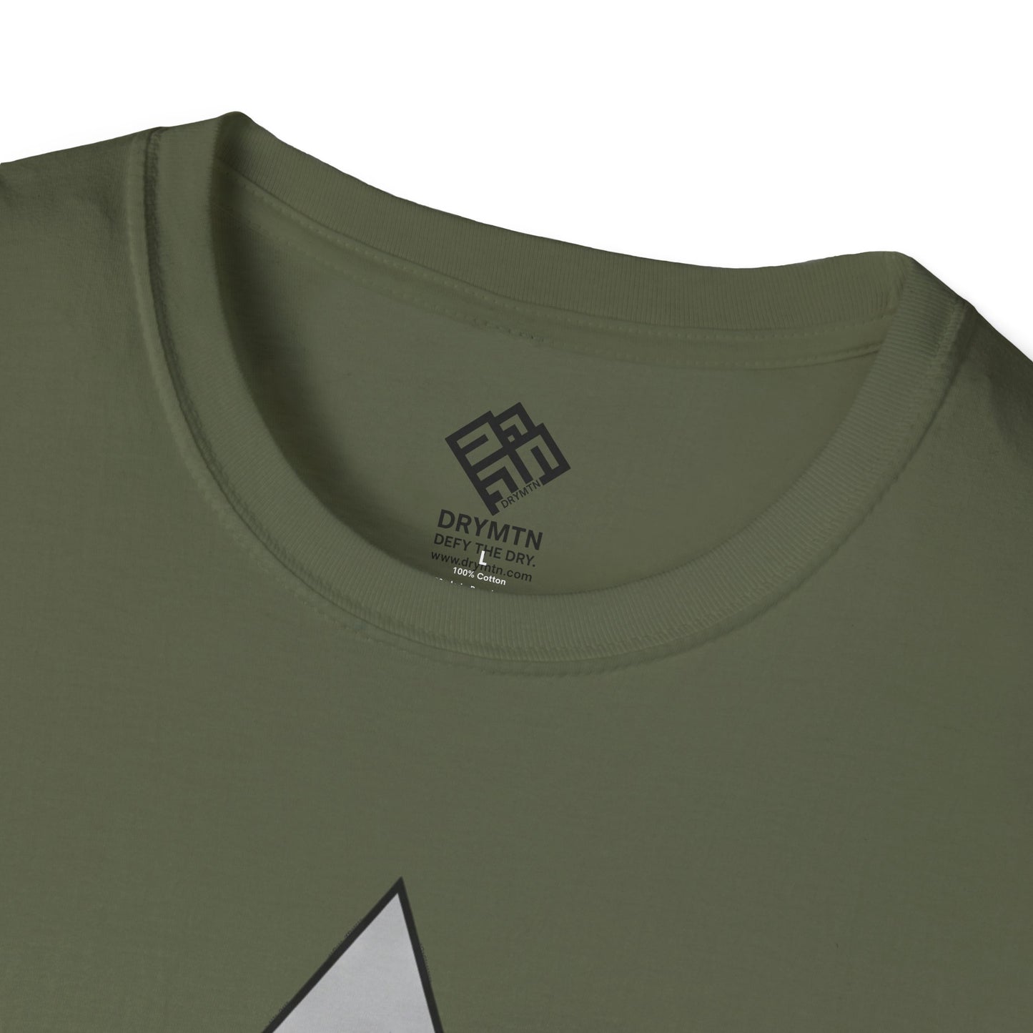 DRYMTN Geo-Peak Tee: Minimalist Mountain T-Shirt for those Who Do More
