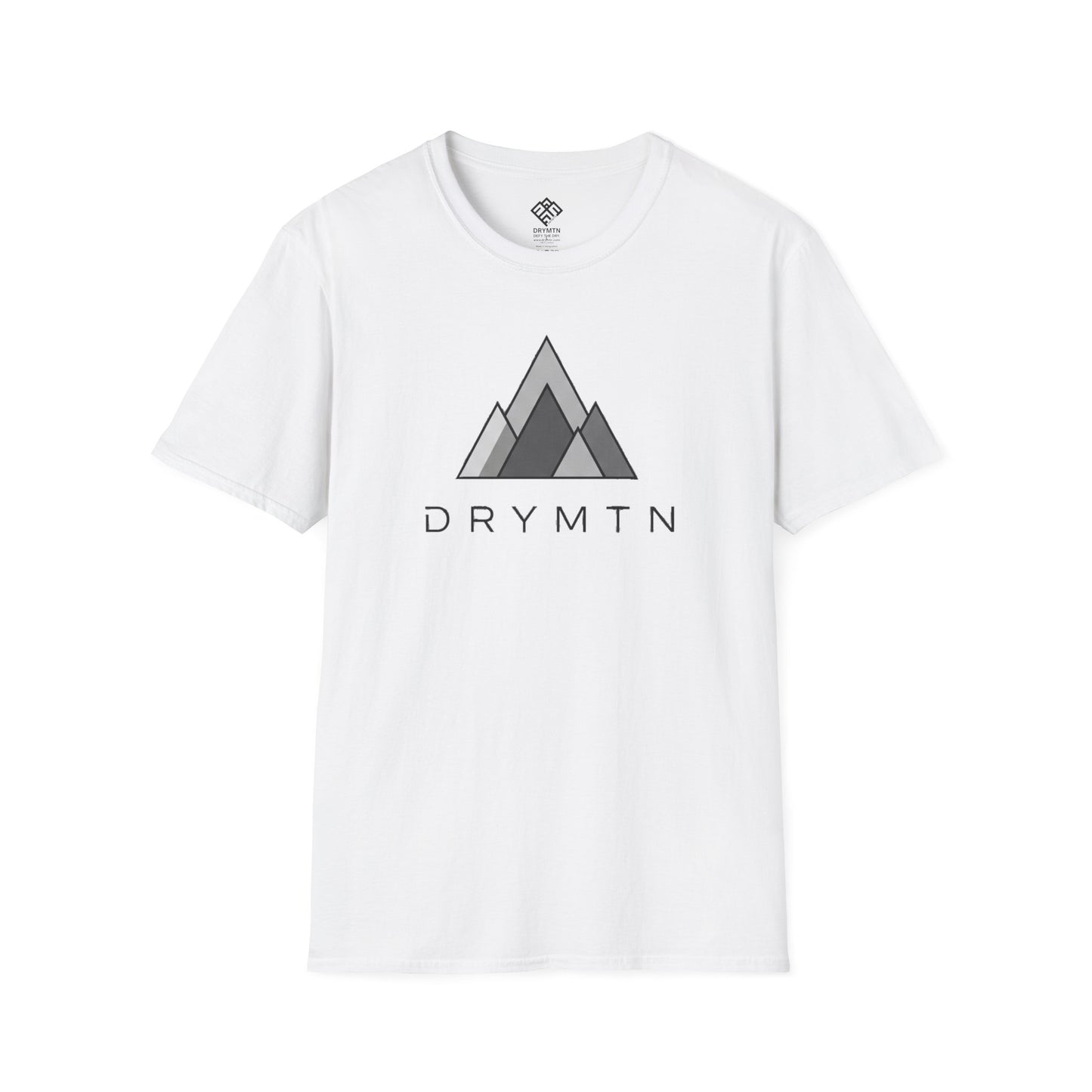 DRYMTN Geo-Peak Tee: Minimalist Mountain T-Shirt for those Who Do More