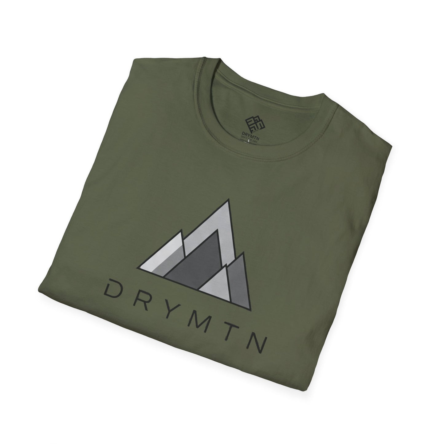 DRYMTN Geo-Peak Tee: Minimalist Mountain T-Shirt for those Who Do More