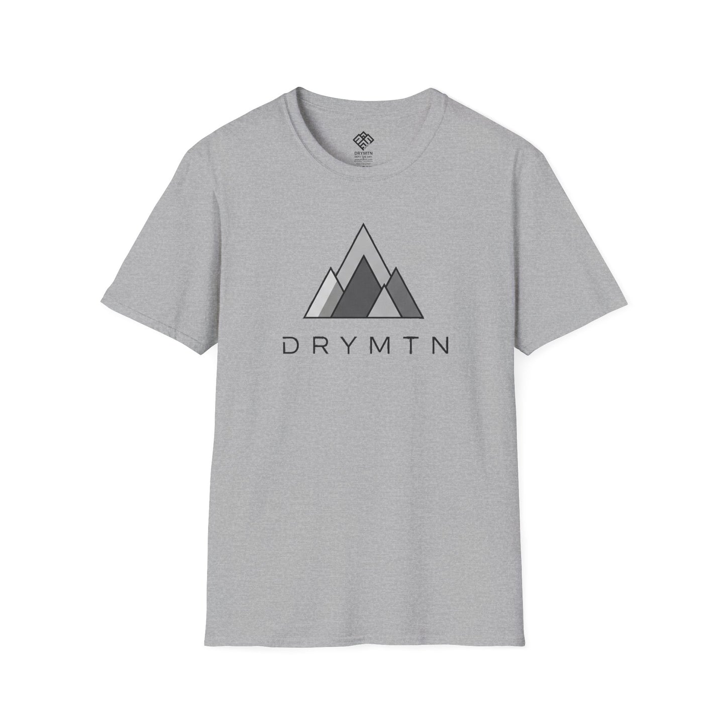DRYMTN Geo-Peak Tee: Minimalist Mountain T-Shirt for those Who Do More