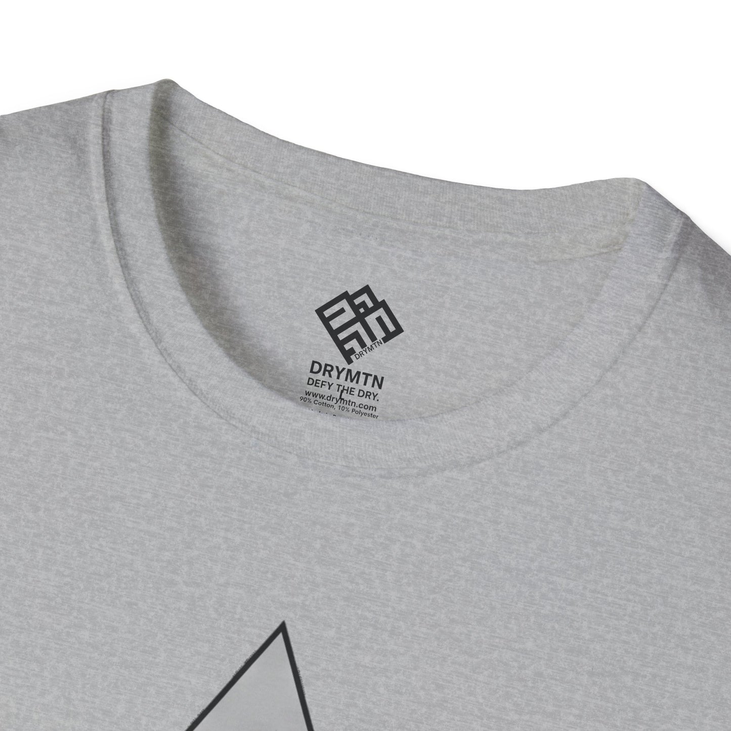 DRYMTN Geo-Peak Tee: Minimalist Mountain T-Shirt for those Who Do More