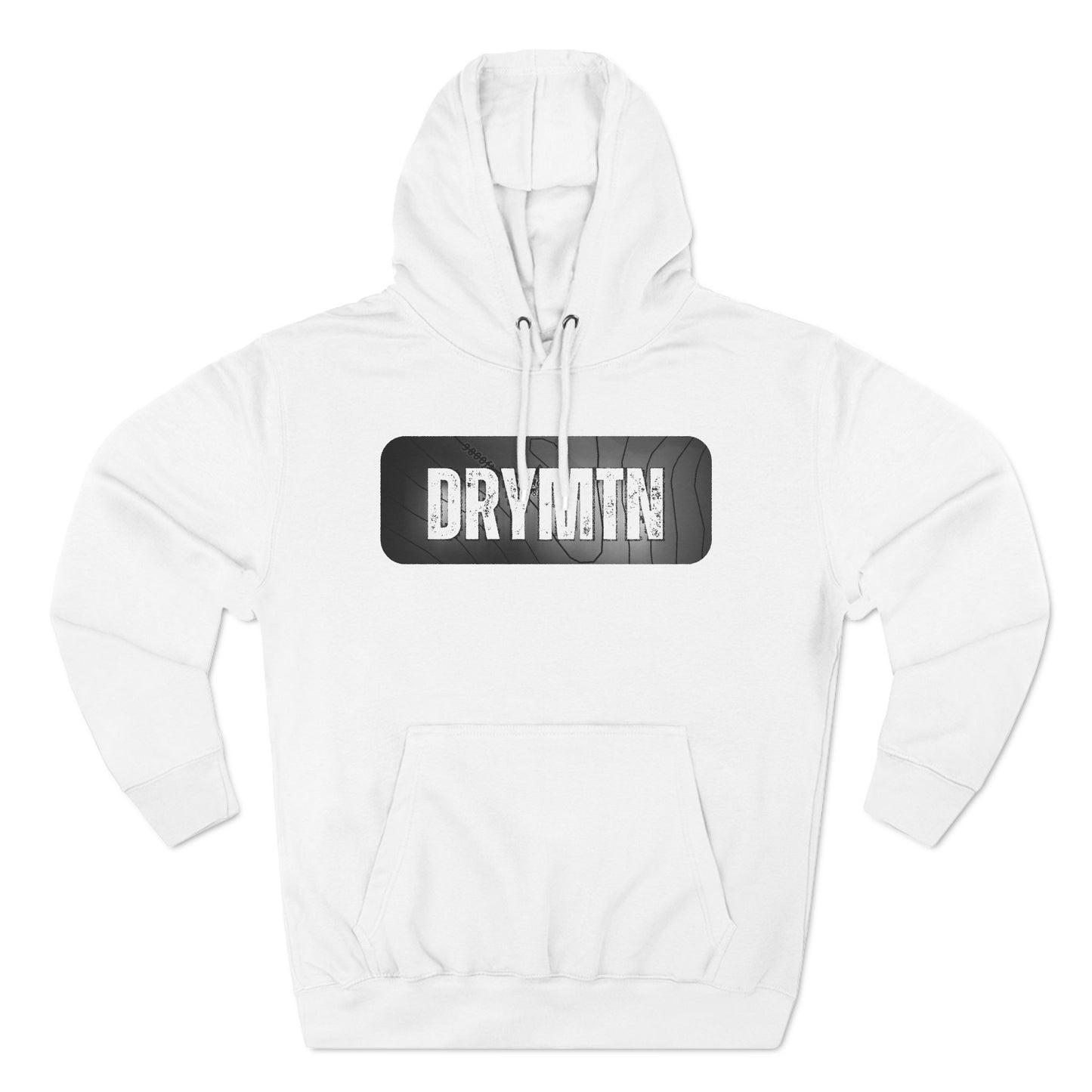Fleece Hoodie Topographic Mountain Design