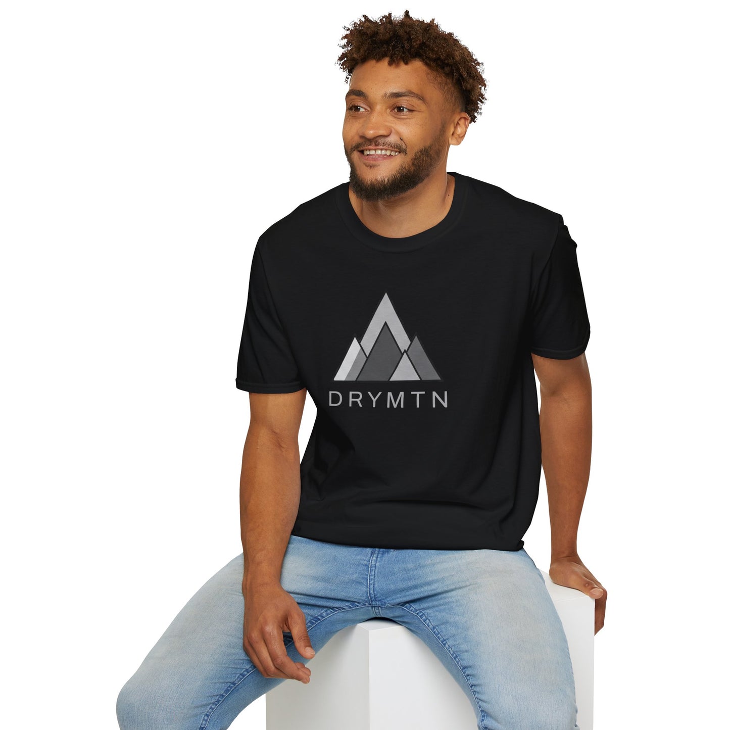 DRYMTN Geo-Peak Tee: Minimalist Mountain T-Shirt for those Who Do More