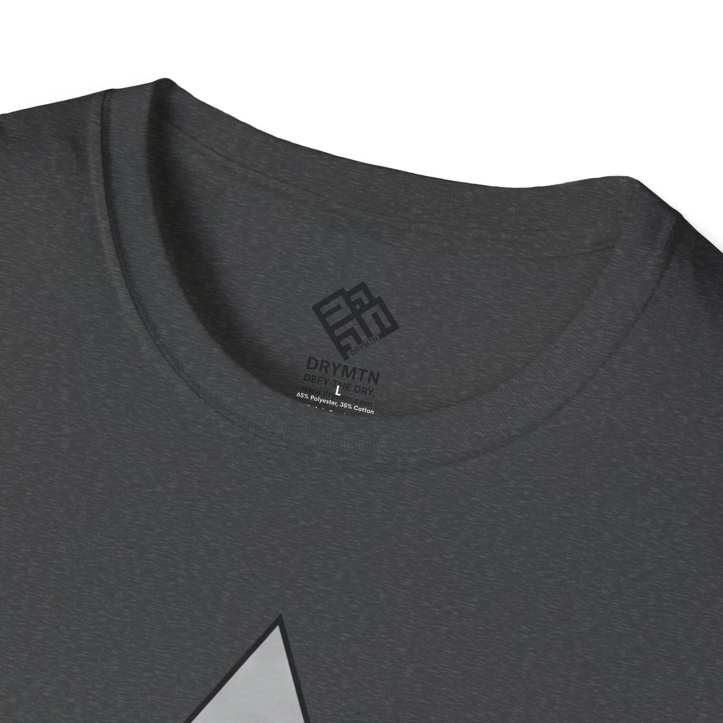 DRYMTN Geo-Peak Tee: Minimalist Mountain T-Shirt for those Who Do More